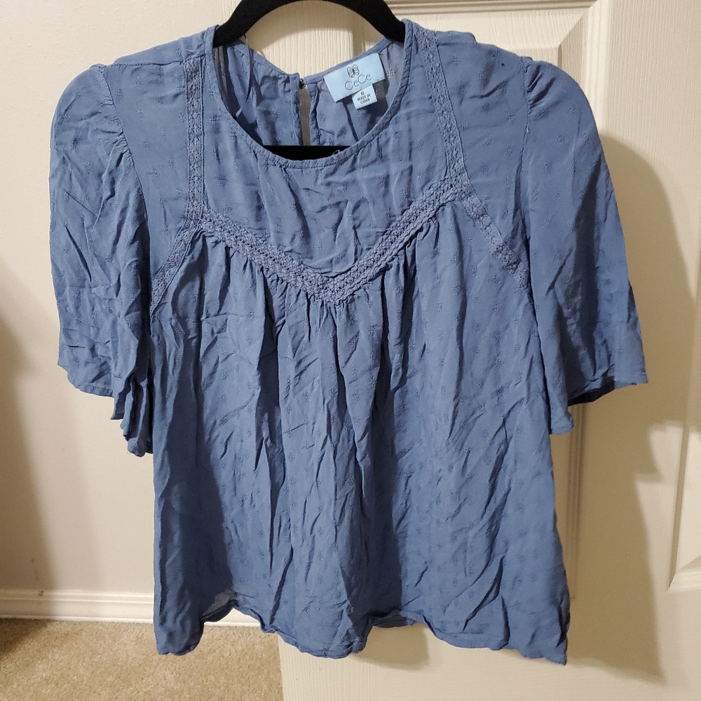 Blue baby doll tee